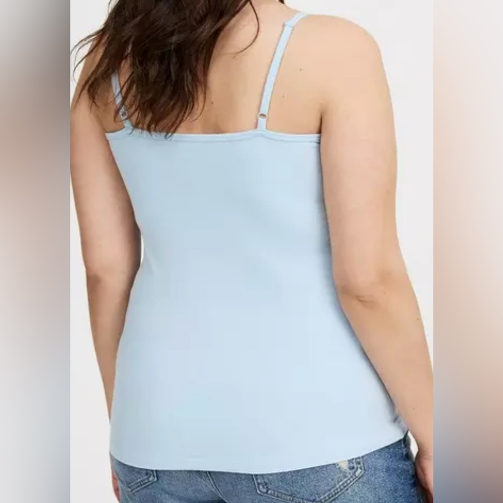 #2476 - TORRID Foxy Tank Cami Sleeveless Fitted Angel Falls Blue - Picture 3 of 11